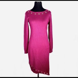 NY Collection Petite Grommet Knit Dress